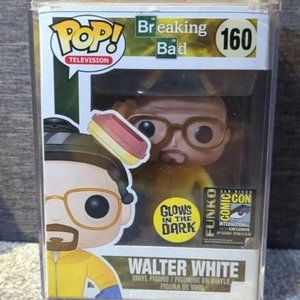 Funko Pop Breaking Bad SDCC Walter White Glow In The Dark Rare #160